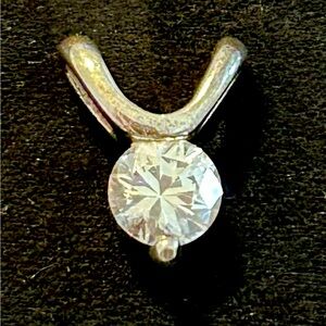 Sterling silver CZ pendant